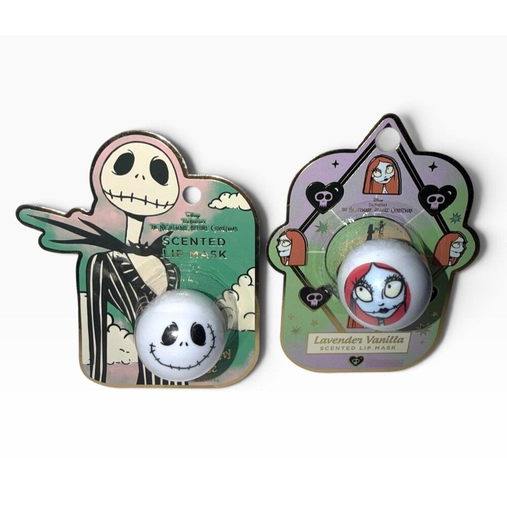 Nightmare Before Christmas Jack Sally Disney Scented Lip Mask Set New Sealed